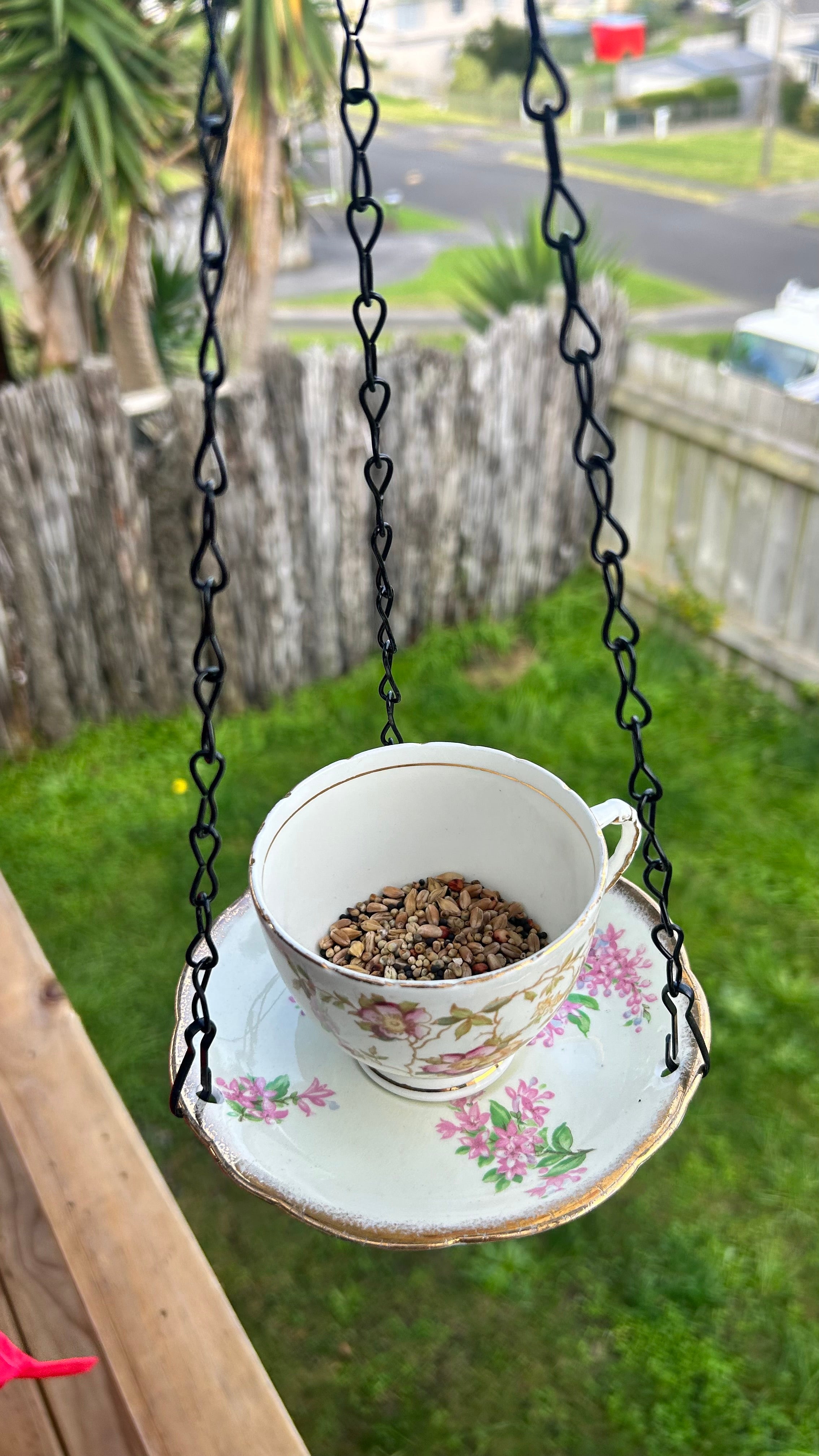 Teacup Bird Feeder