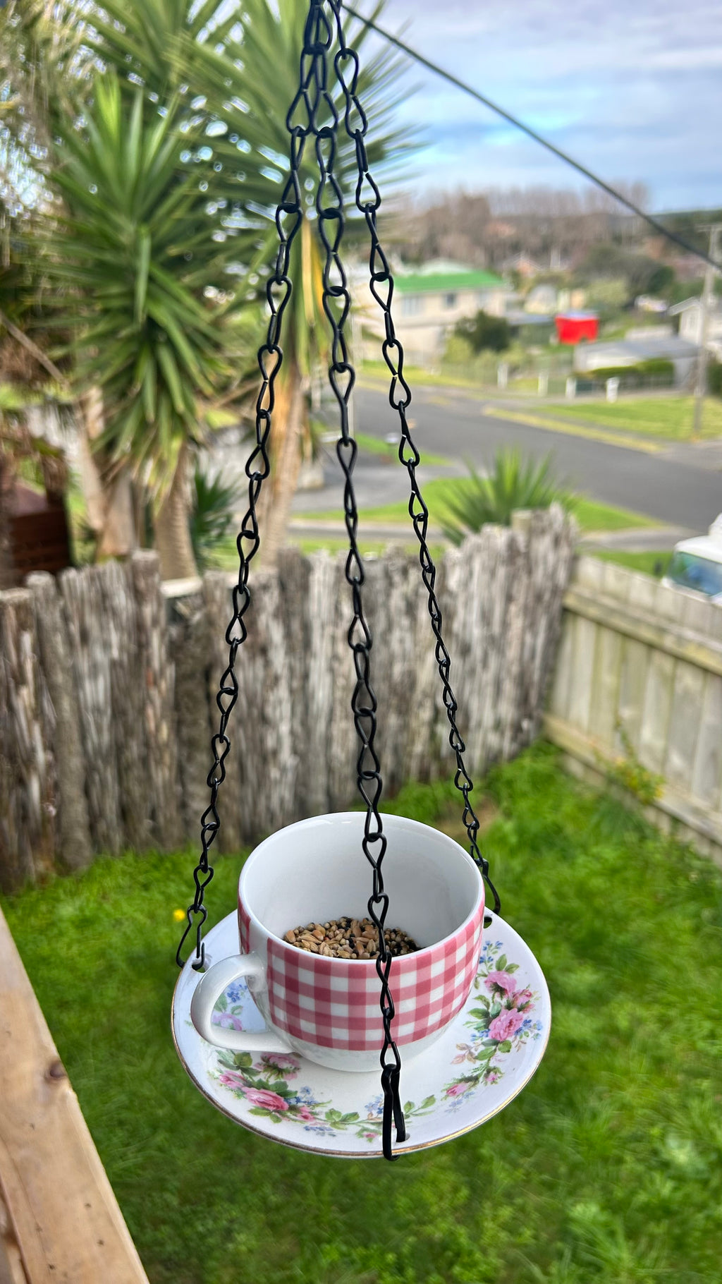 Teacup Bird Feeder